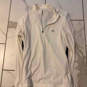 White Quarter-Zip Performance Pullover